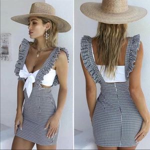 Small Black & White Ruffles dress NWT